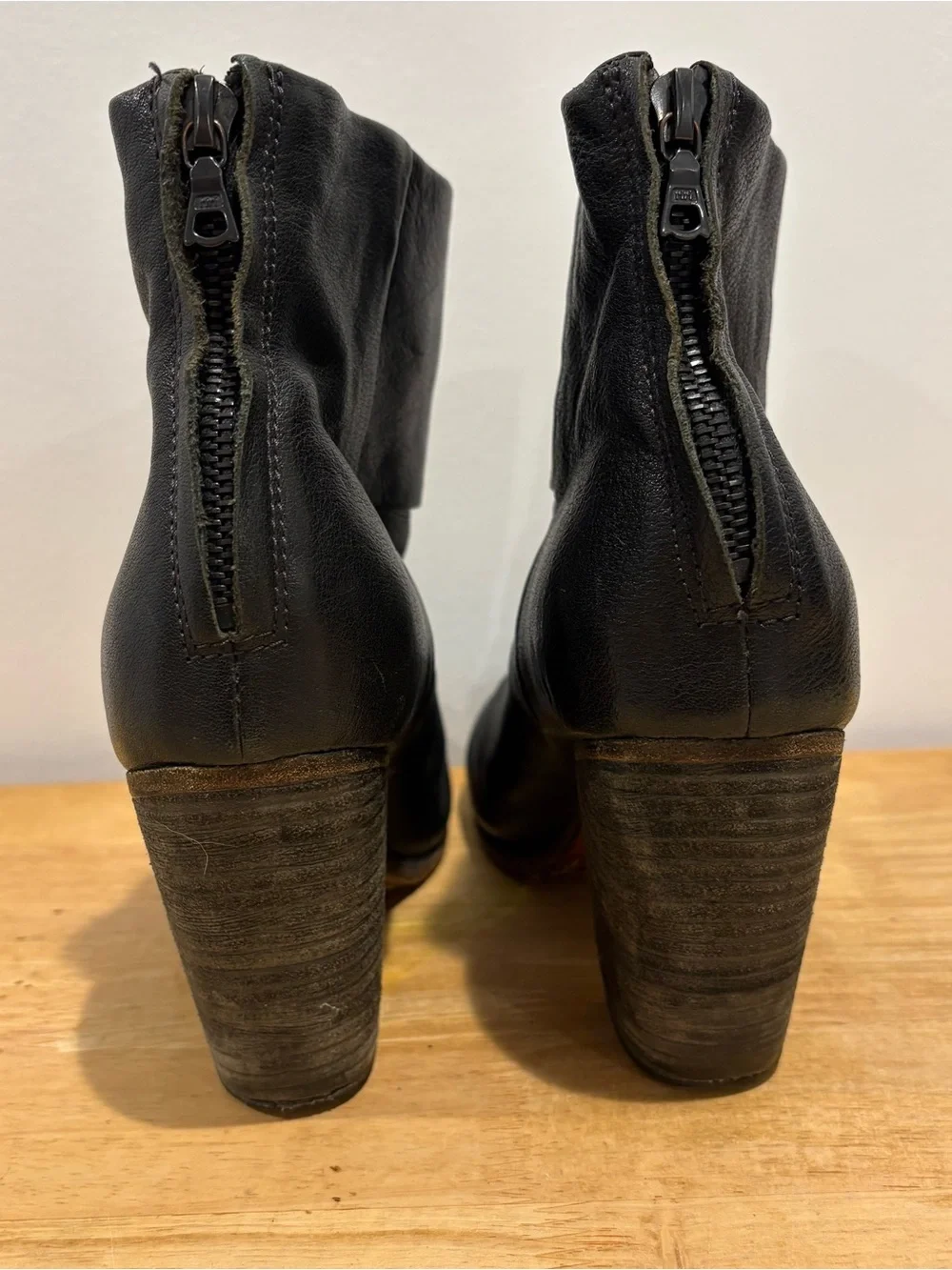Rag & Bone Newbury Black Leather Ankle Boots with dust bags